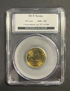 2008 Ireland Irish International Coin Fair Souvenir series featuring 20c coin in uncirculated condition direct from Dublin mint encapsulated by CGS UK