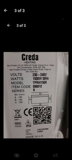 Creda Electric Heather
