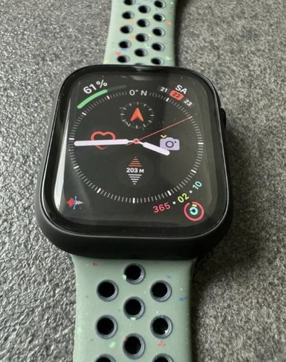 Case Screen Protector Tempered ultra for Apple Watch Series 7 8 45mm / Clear Free inspection
