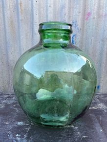 vintage large french storage bottle