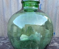 vintage large french storage bottle