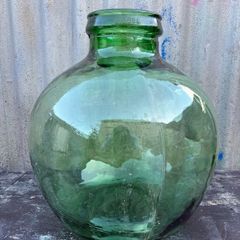 vintage large french storage bottle
