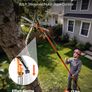 Manual Pole Saw, 2.2-8.2 m Extendable Tree Pruner, Sharp Steel Blade and Scissors High Branches Trimming, Branch Trimmer with Lightweight 2.4 m Fiberglass Handles, for Pruning Palms and Shrubs Image 6