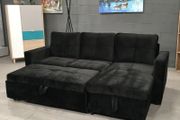 Brand New Corner Sofa Bed with Storage BLACK