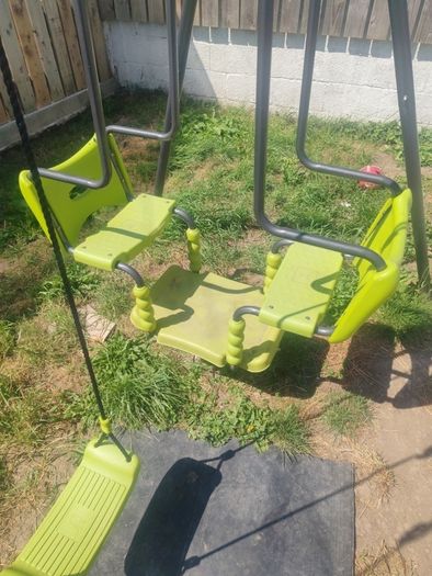swing set and slide