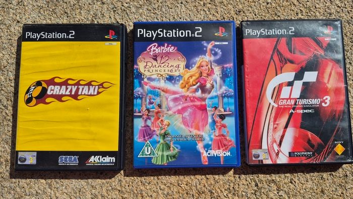 PlayStation 2 Gran Turismo 3. Crazy Taxi. Barbie