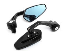 Blued, Antiglare, Motorbike Mirrors, Handle bar End Mirrors