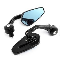 Blued, Antiglare, Motorbike Mirrors, Handle bar End Mirrors
