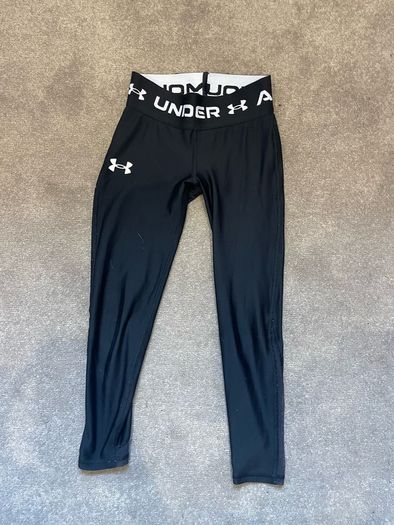 Kids under armour black leggings age 6-8