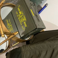 American military ammo box & training grenade