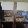 2 x Stunning Mirrored Bedside Lockers with chrome frame Image 2