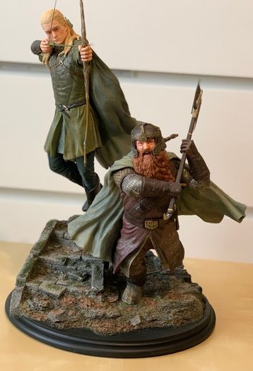 Weta Legolas & Gimli at Amon Hen The Lord of the Rings/Middle-Earth Statue