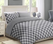 MULTIPLE SIZES AVAILABLE Duvet Cover Set 3 Piece Soft Brushed Microfiber Bed Covers Double Bed Printed Reversible Quilt Bedding Set + Matching Pillow Cases