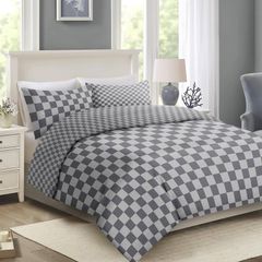MULTIPLE SIZES AVAILABLE Duvet Cover Set 3 Piece Soft Brushed Microfiber Bed Covers Double Bed Printed Reversible Quilt Bedding Set + Matching Pillow Cases