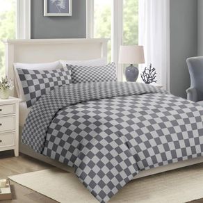 MULTIPLE SIZES AVAILABLE Duvet Cover Set 3 Piece Soft Brushed Microfiber Bed Covers Double Bed Printed Reversible Quilt Bedding Set + Matching Pillow Cases