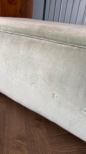 Vintage Upholstered Wood Frame Trunk