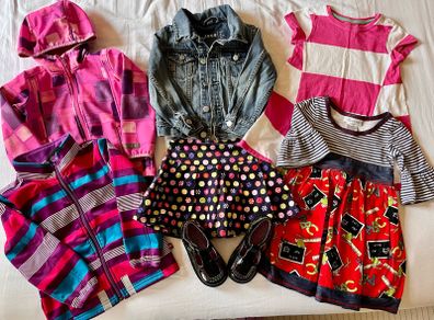 Large bundle of girls designer clothing 2-3yrs, shoes EU25