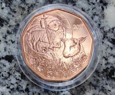 Austria 5 Euro Copper (.999) Uncirculated Coin 2017 - Easter Lamb - Easter Coins