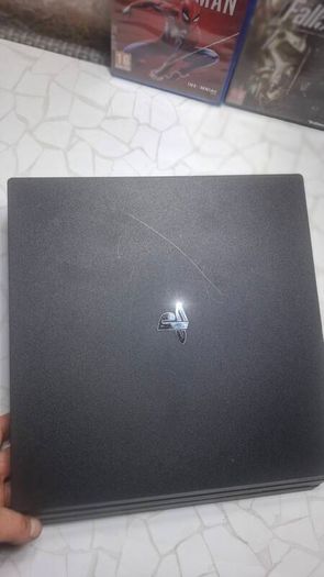 Sony PlayStation 4 Pro 1TB 4K Console PS4 & Black Controller Fallout 4 Spiderman