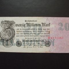 Germany. Reichsbanknote. 20 Millionen Mark (25.7.1923)