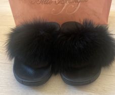 Like New House of Belle Black Sliders UK 5