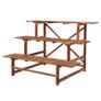 Large 3 Tier Stair Style Wood Plant Stand Patio Rack Outdoor/Indoor Garden Shelf Image 3