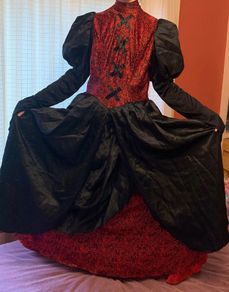 Halloween Costume Vampire Dress Victorian Vintage Spooky Size L