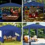 3m x 3m Pop Up Gazebo with Sides & 4 Weight Bags & Carry Bag Image 9