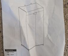 Double Covered Wardrobe (117 x 50 x 154) WDH