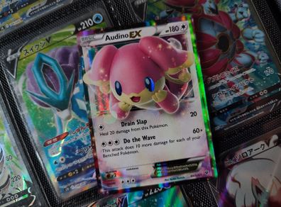 Audino EX ! Ultra Rare ! from Fates Collide Set ! 2016 ! Pokemon Card !