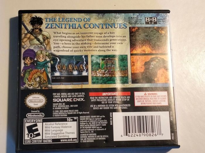 Dragon Quest V Hand of the Heavenly Bride Nintendo DS NTSC