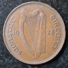 Ireland 1928 1d Penny Coin