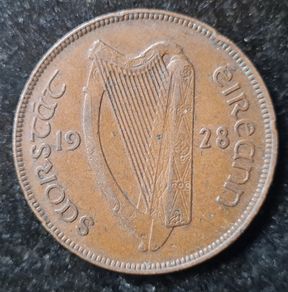 Ireland 1928 1d Penny Coin