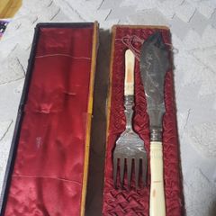 antique fish knife and fork set