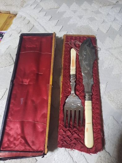 antique fish knife and fork set