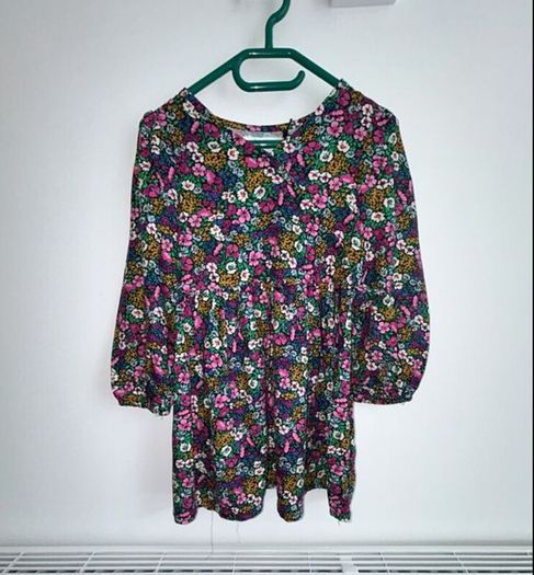 Brand New Girls Faux Wrap Multi Coloured Dress. Age 4-5