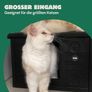 Cat House For Indoor and Outdoor Use - Weatherproof and Portable - With XL Entrance (22 x 26 cm) - Dark Grey Image 4