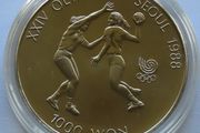 Korea 1000 Won 1987 Handball coin BUNC