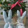 Easter Bunnies. Ester decoration. Very soft pocket toy for children. Image 5
