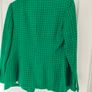 ZARA Emerald Green Tweed Double-Breasted Blazer Size M Image 2