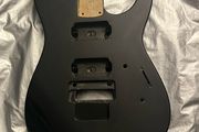 Made in Japan Jackson dinky Solid Black Guitar Body.Factory original paint finish. Floyd tremolo ready electric guitar parts accessories