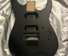 Made in Japan Jackson dinky Solid Black Guitar Body.Factory original paint finish. Floyd tremolo ready electric guitar parts accessories