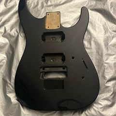 Made in Japan Jackson dinky Solid Black Guitar Body.Factory original paint finish. Floyd tremolo ready electric guitar parts accessories