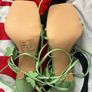 Green butterfly lace up heels Image 2