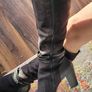 Badura Nubuck Leather Black Knee Boots Image 8
