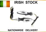 2x 12V Black Motorcycle Indicators Turn Signal Light