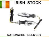2x 12V Black Motorcycle Indicators Turn Signal Light
