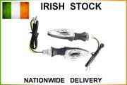 2x 12V Black Motorcycle Indicators Turn Signal Light