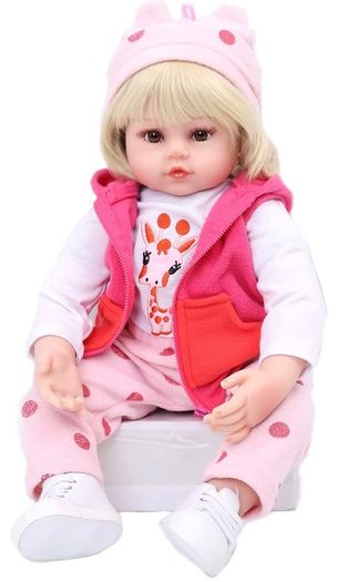 24 Inches 60cm Pretty Reborn Dolls Baby Girls Soft Silicone Vinyl Hanmade Reborn Baby Toddlers Newborn Baby Dolls Boy and Girl Toys Xmas Gifts Reborn Babies (FREE POSTAGE)