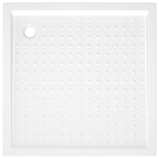 Shower Base Tray with Dots White 90x90x4 cm